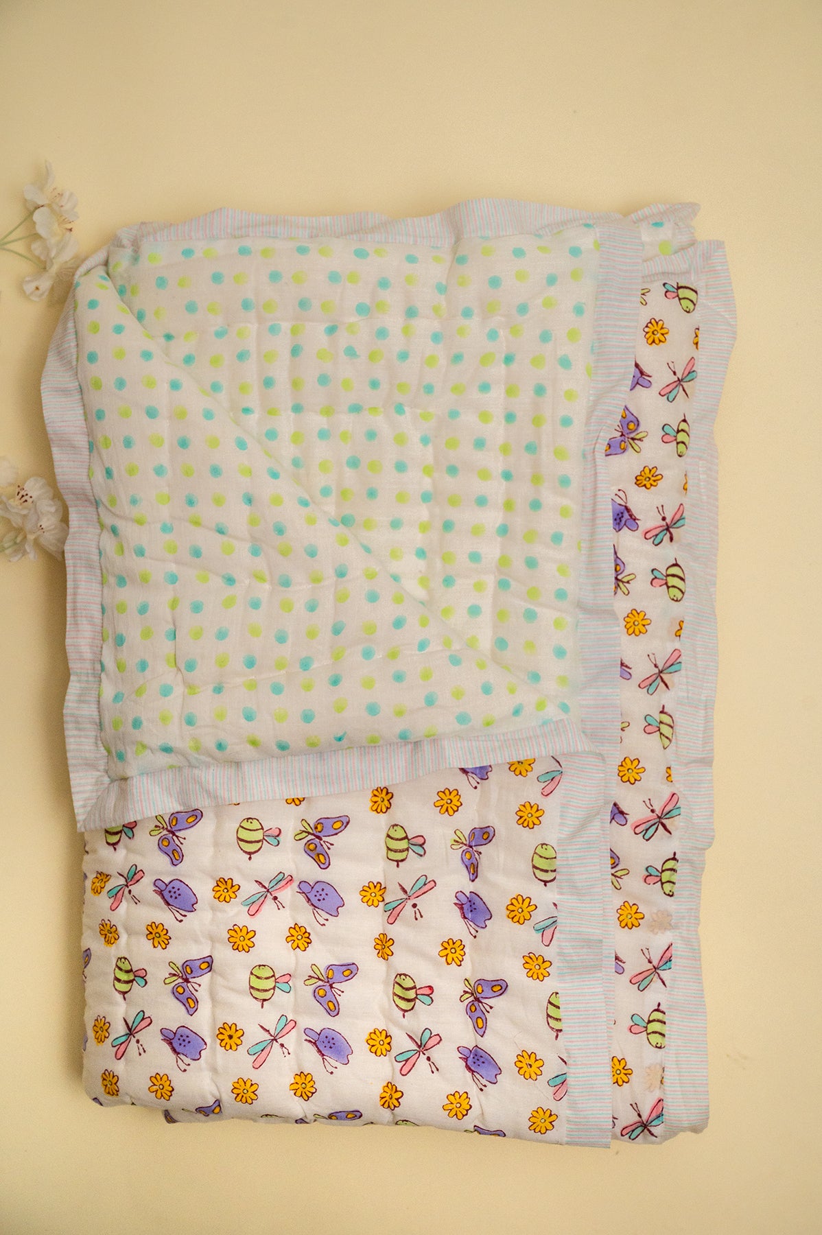 Lilac Butterfly Baby Bedding Cot Set