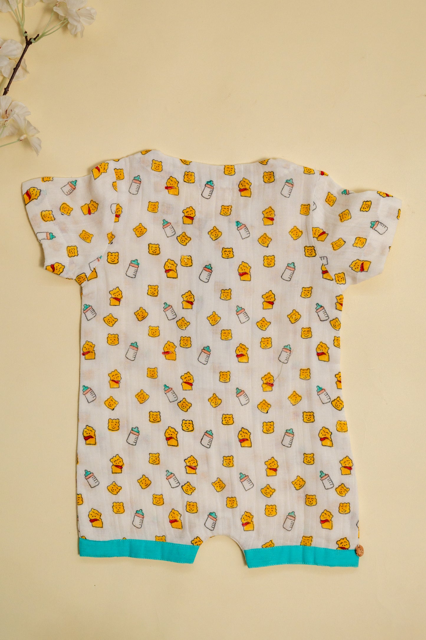 Yellow Pooh Infant Romper