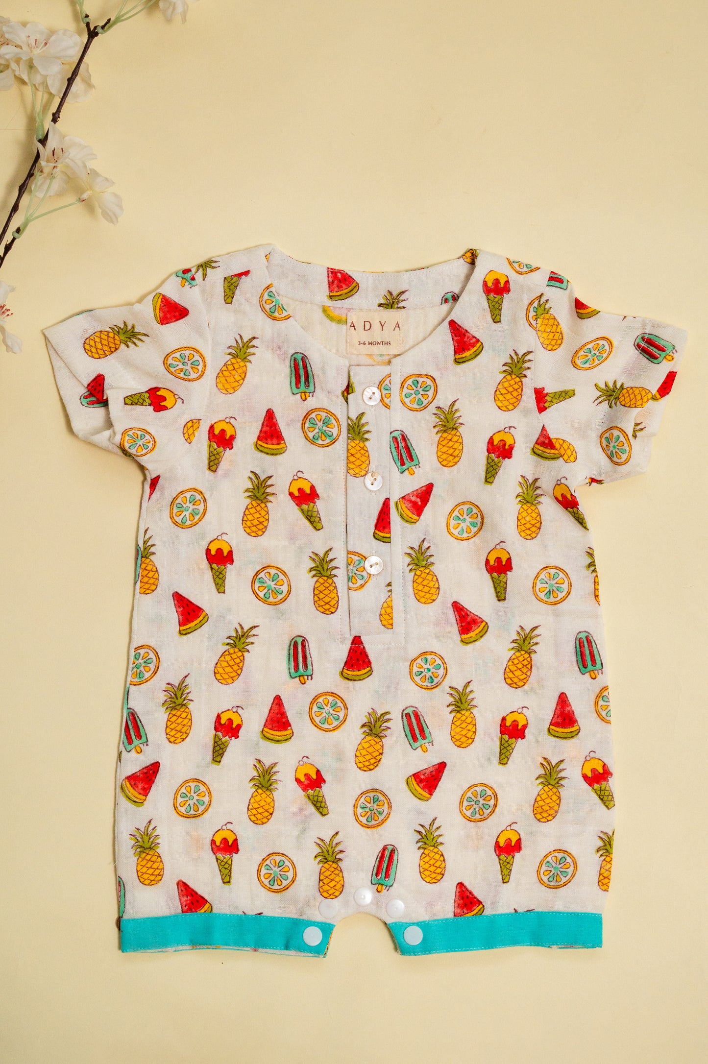 Multicolor Ice cream Infant Romper