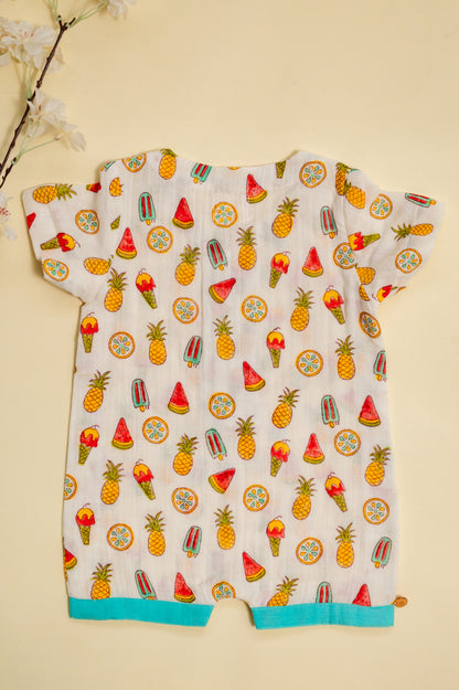 Multicolor Ice cream Infant Romper