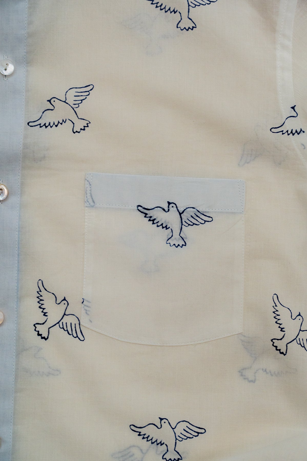 Blue Flying Bird Men's Shirt