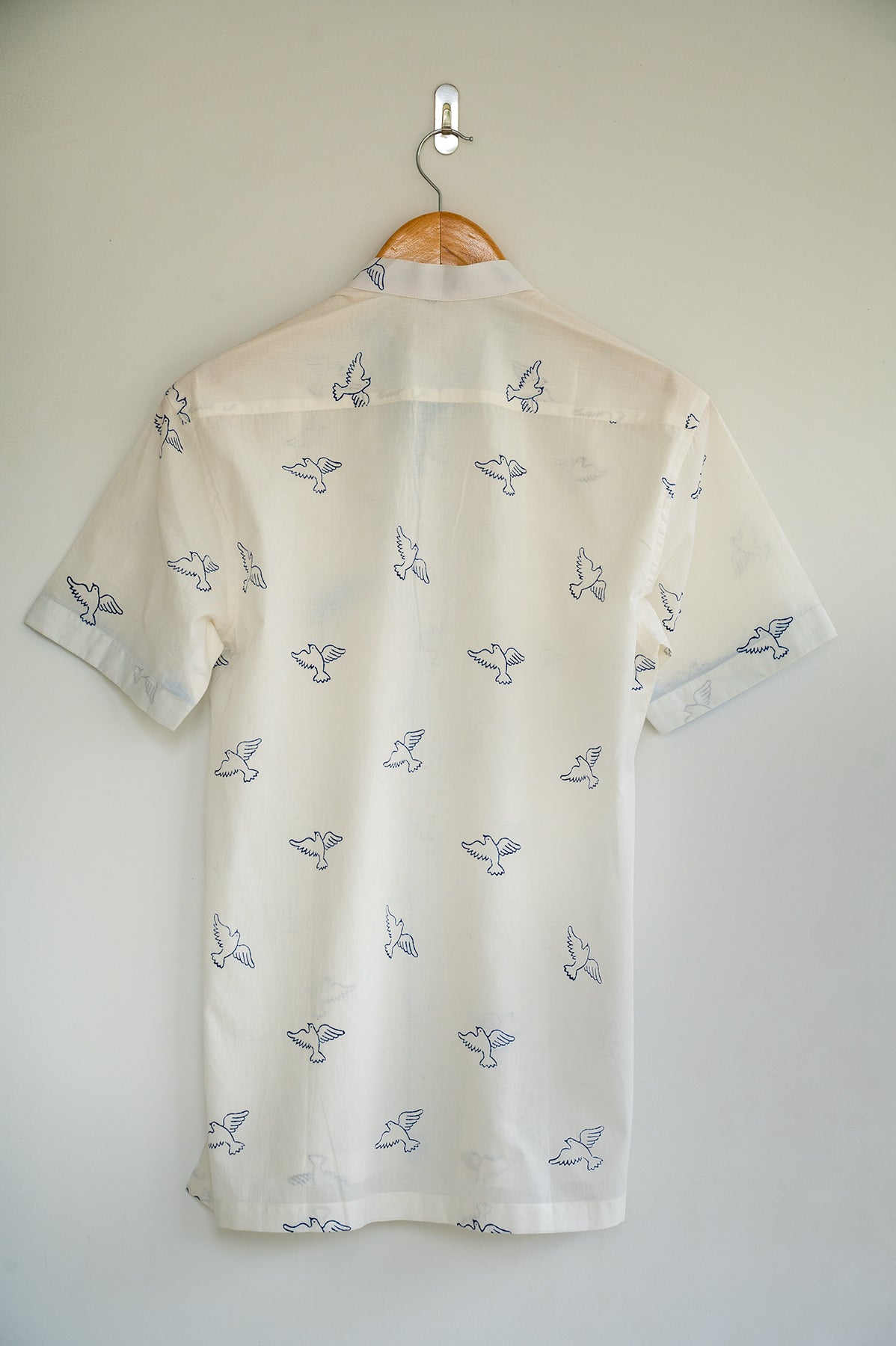 Blue Flying Bird Men's Shirt