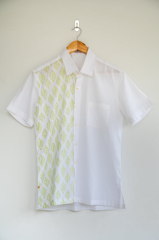 Half & Half Leaf Men's Shirt