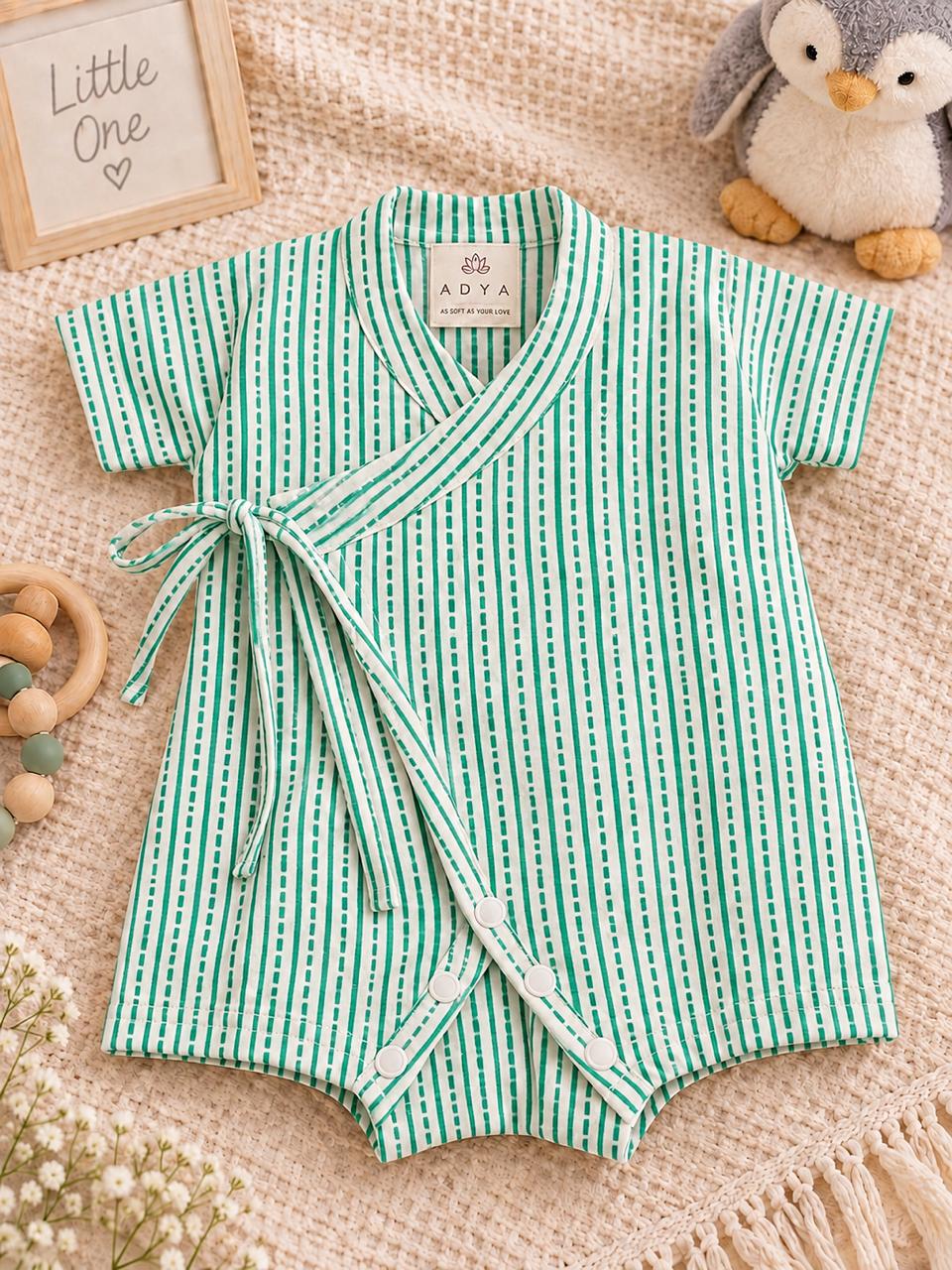 Mint Meadow Wrap Romper