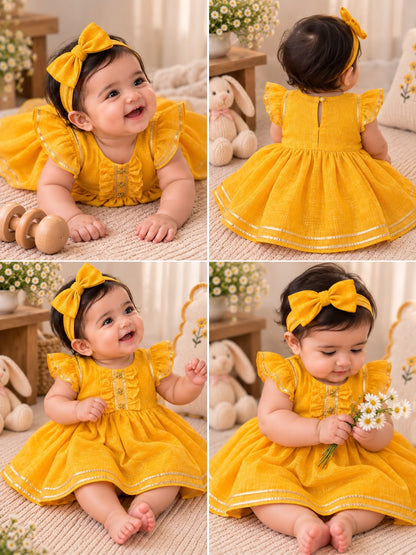 Newborn Yellow Jamna Set