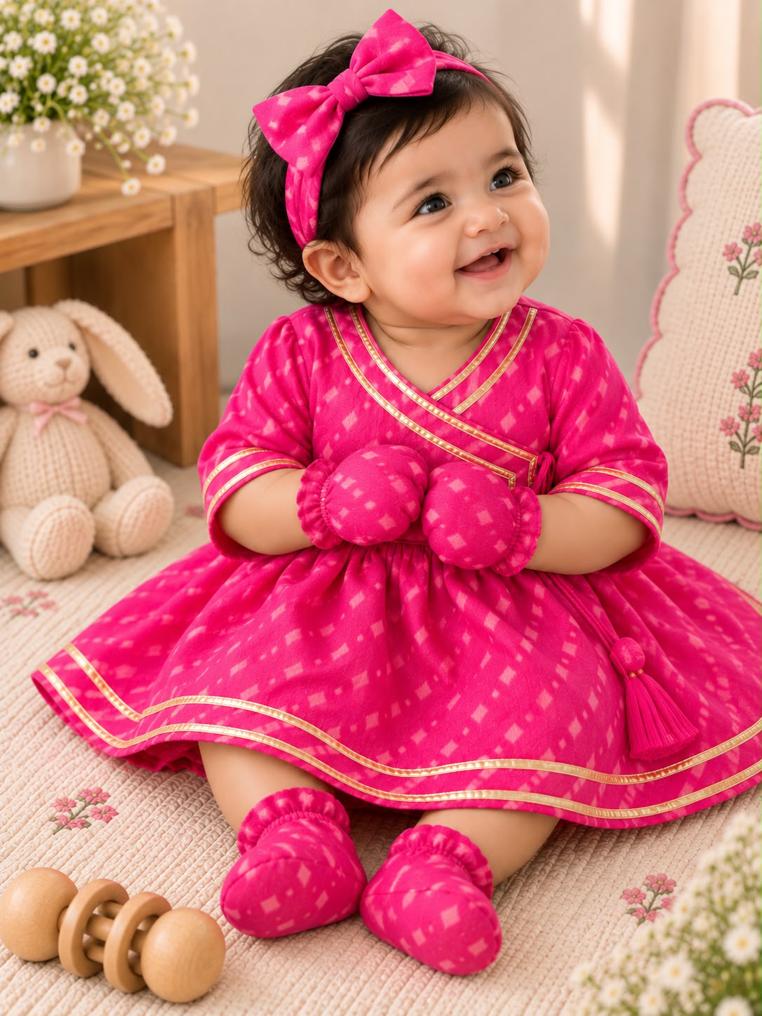 Newborn Pink  Jamna Set