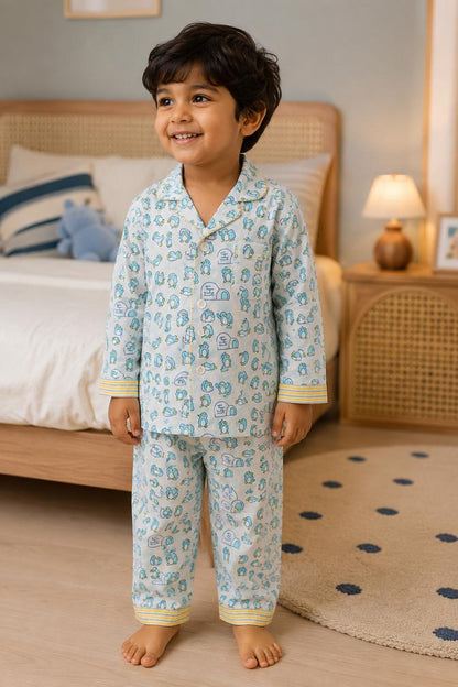 Blue Penguin Kids Night Suit