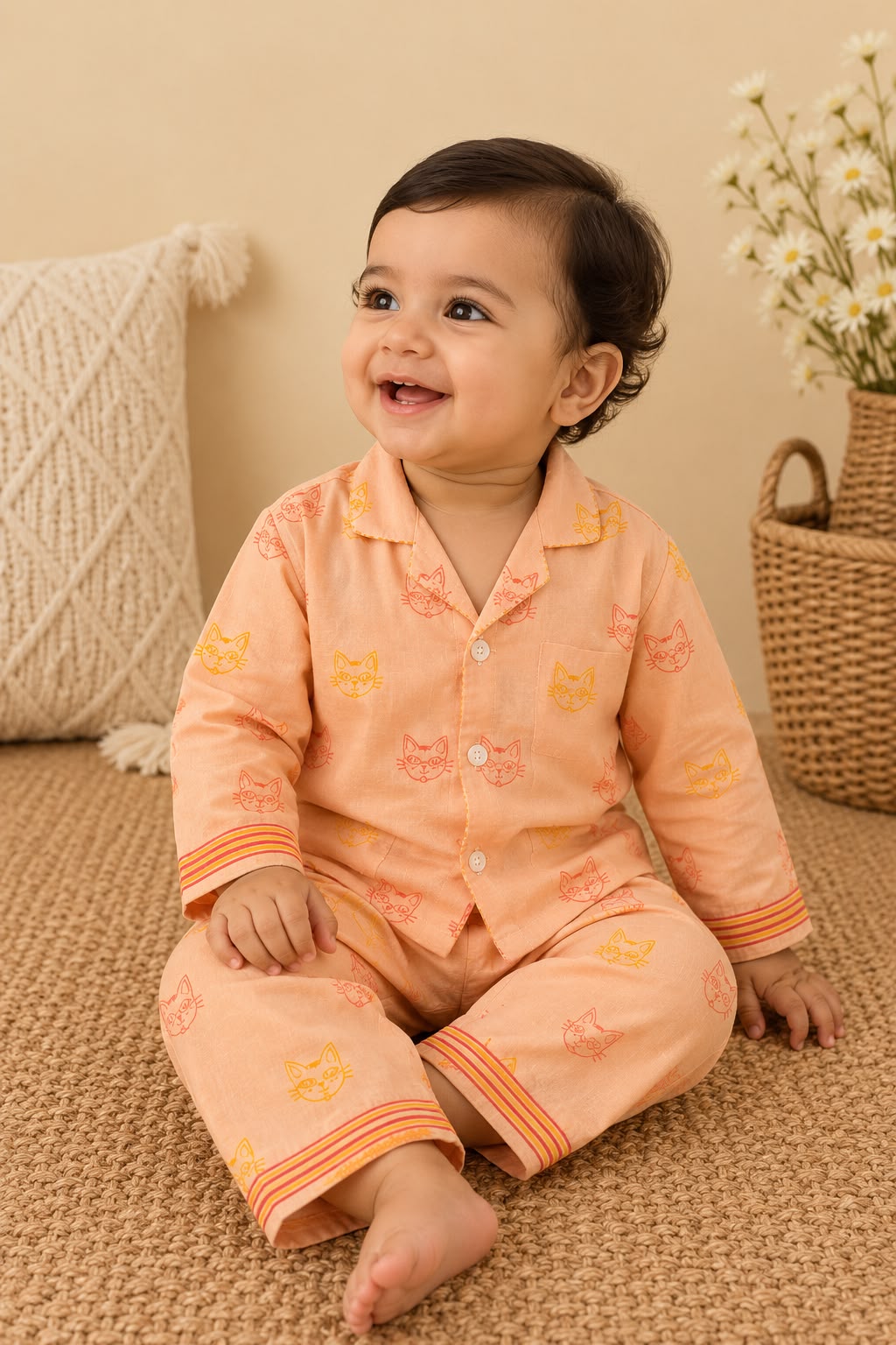 Little Kitten Kids Night Suit