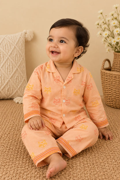 Little Kitten Kids Night Suit