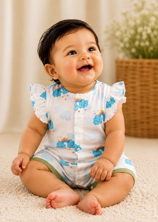 Blue Cloud Infant Romper