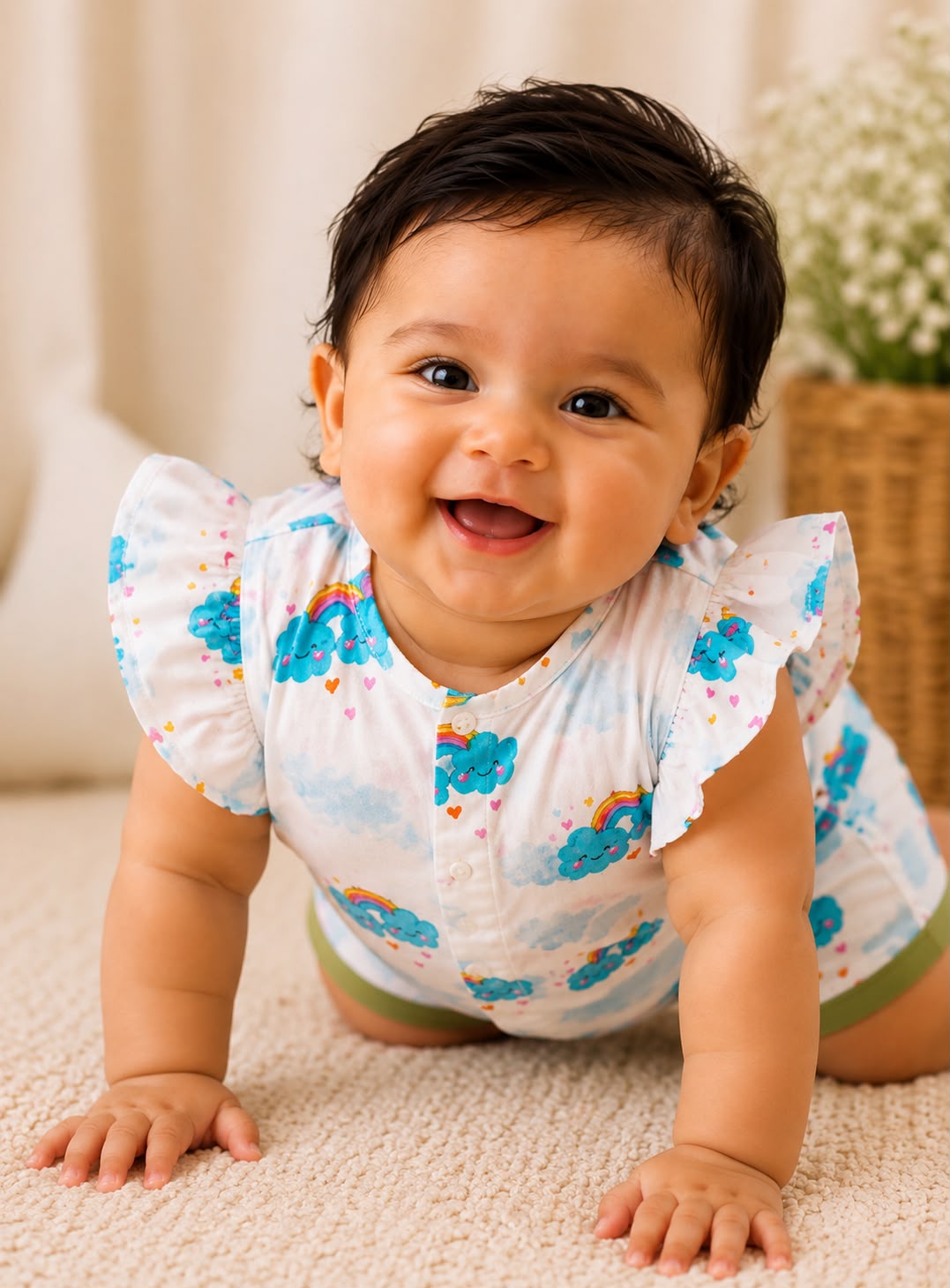 Blue Cloud Infant Romper