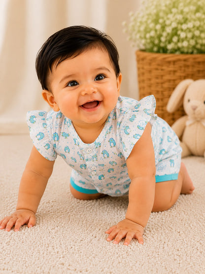 Blue Penguin Infant Romper