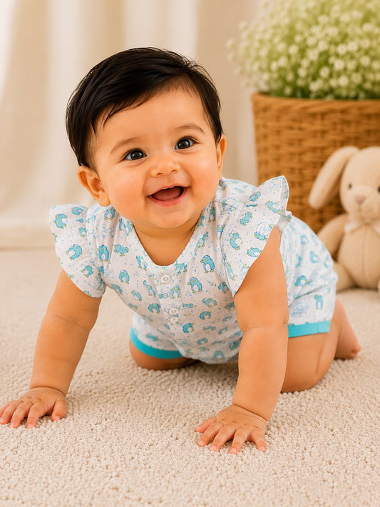 Blue Penguin Infant Romper