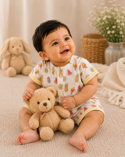 Multicolor Ice cream Infant Romper
