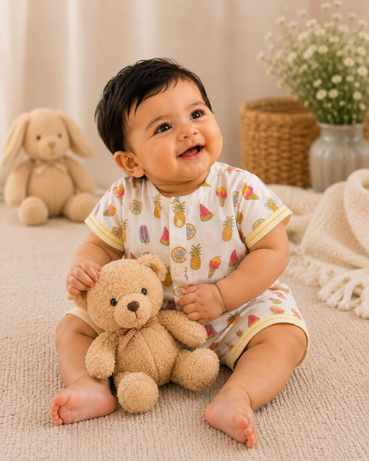 Multicolor Ice cream Infant Romper