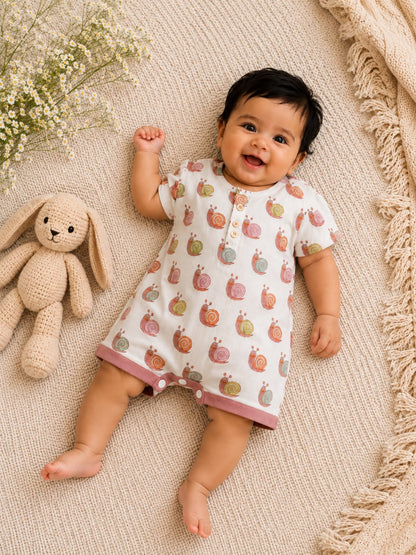 Colorful Snail Infant Romper