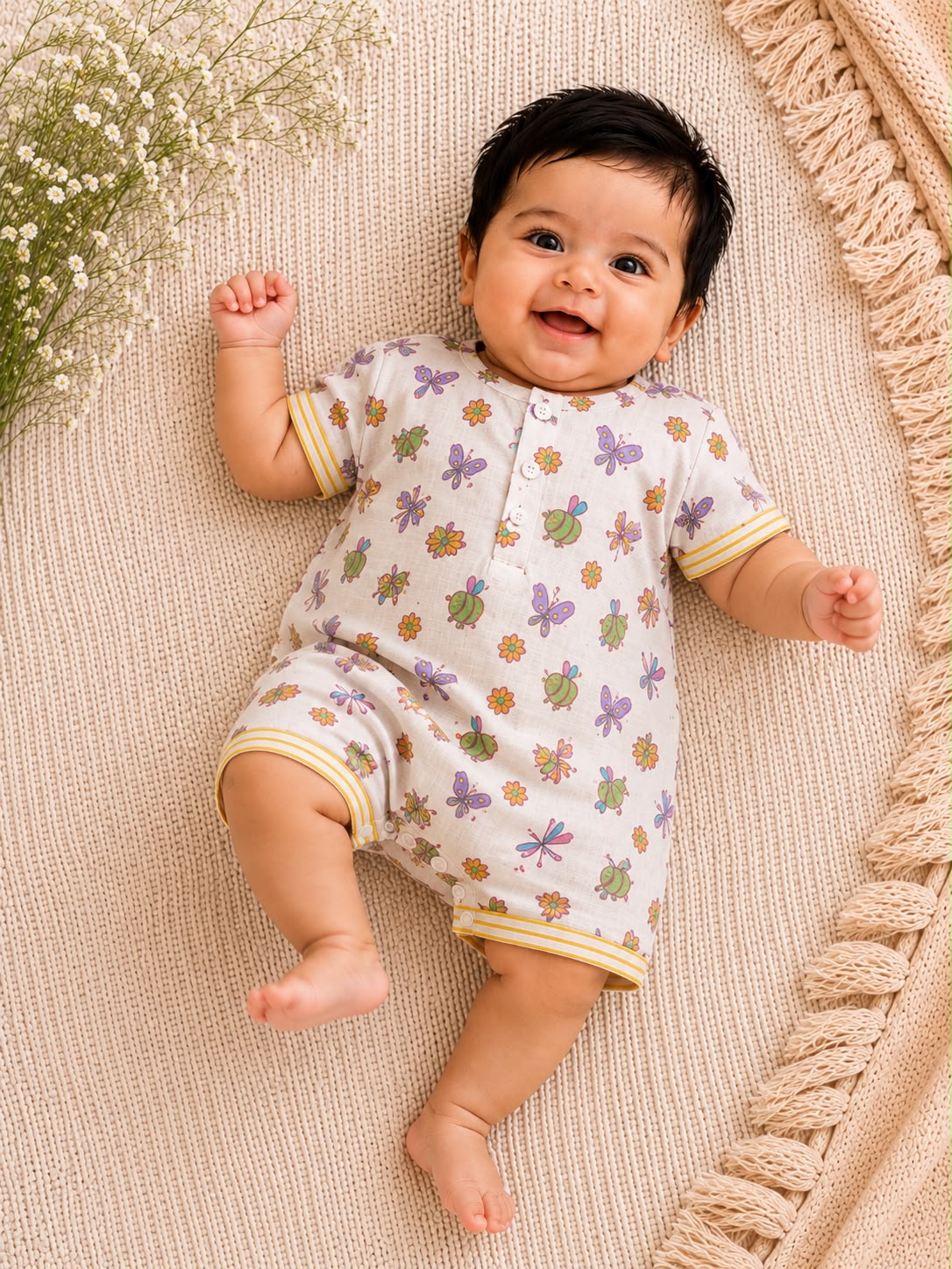 Lilac Butterfly Infant Romper