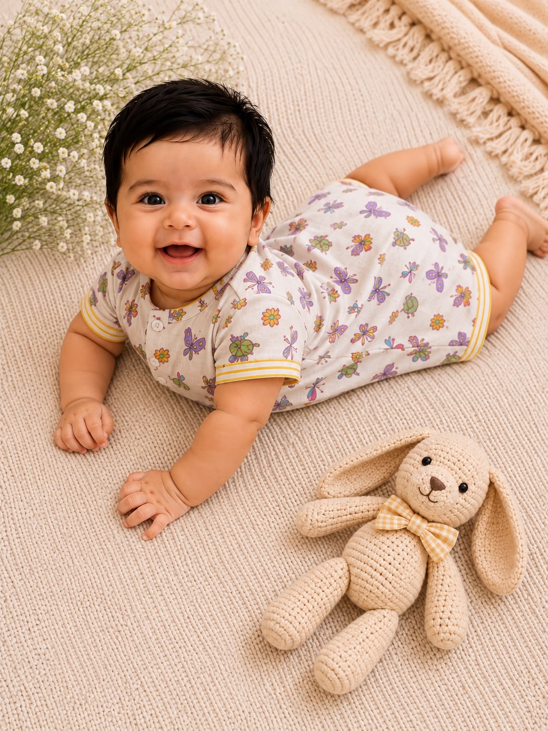 Lilac Butterfly Infant Romper