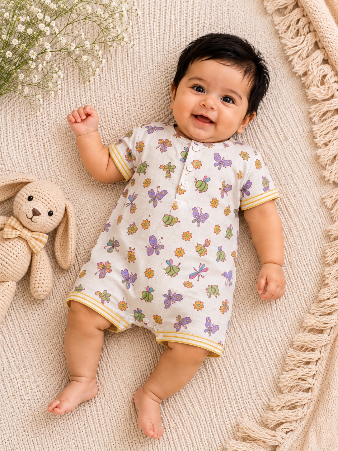 Lilac Butterfly Infant Romper