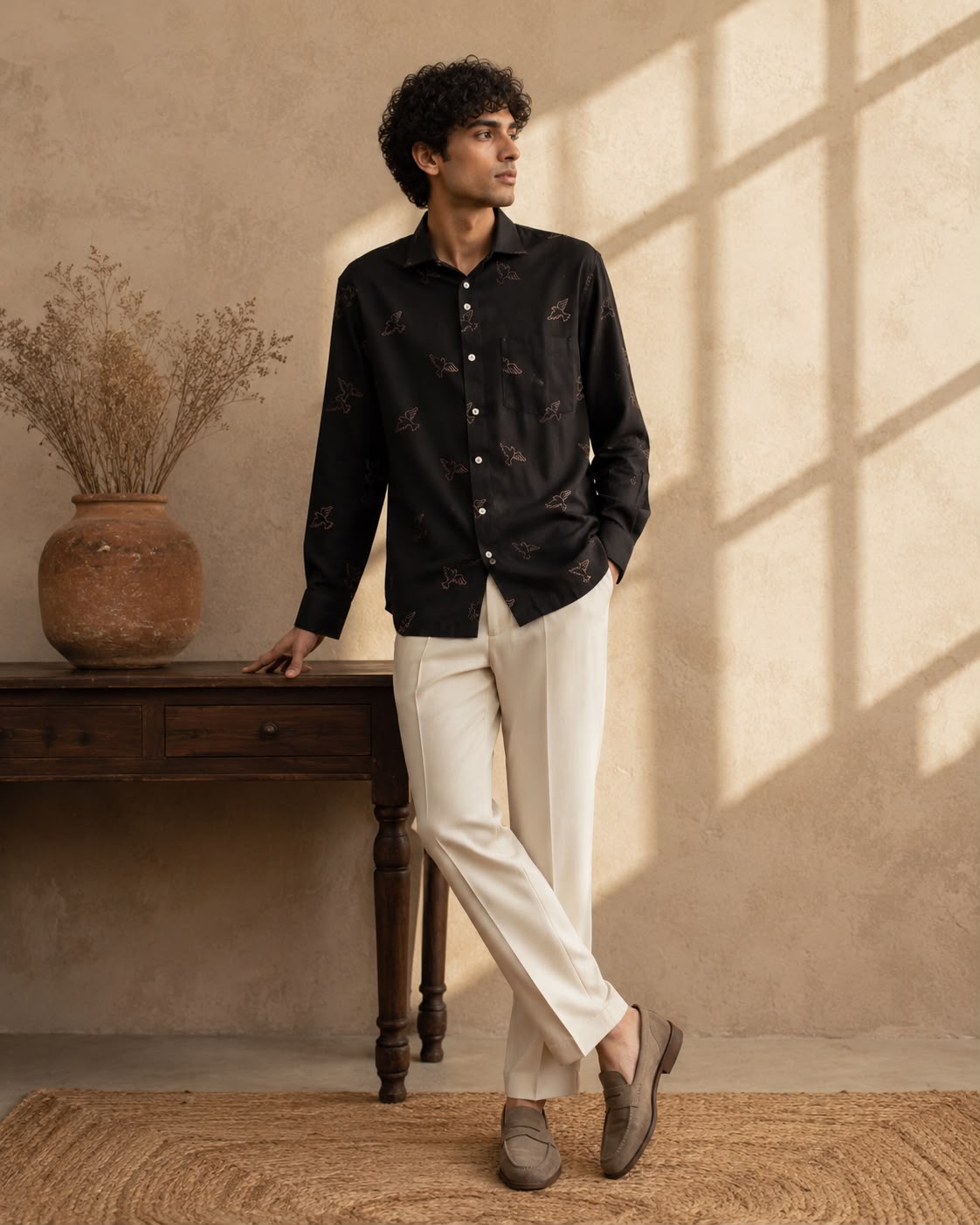 Black Bird Men's Shirt