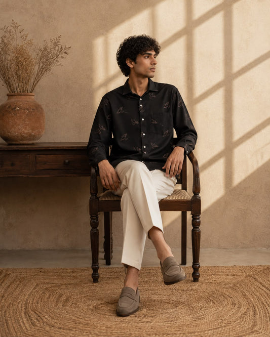 Black Bird Men's Shirt