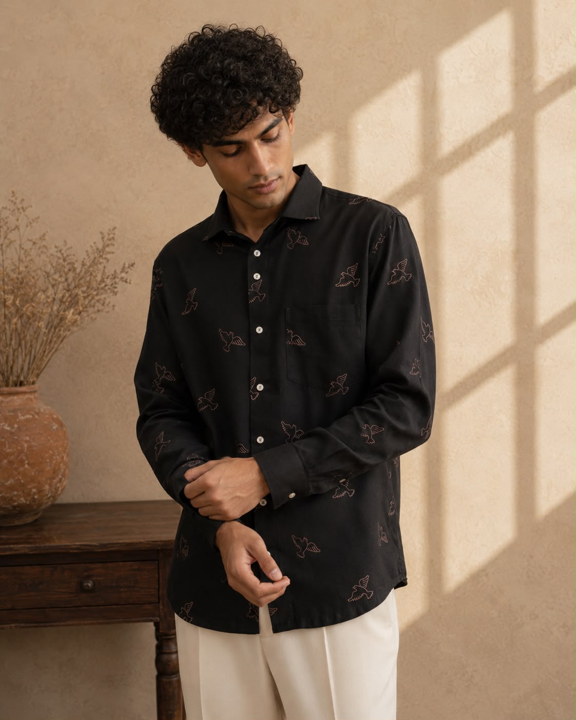 Black Bird Men's Shirt