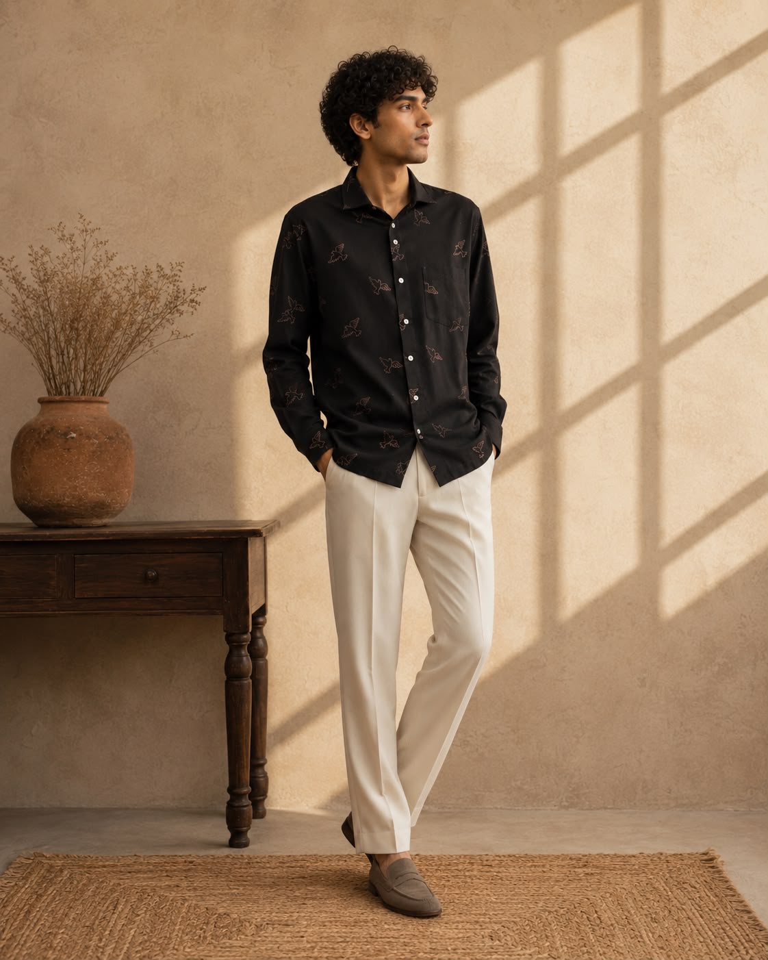 Black Bird Men's Shirt