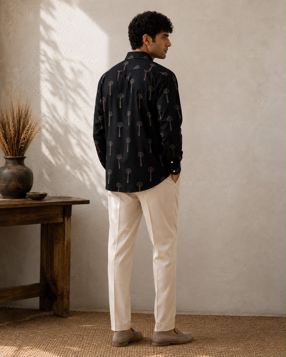 Black Baby's Breath Men's Shirt