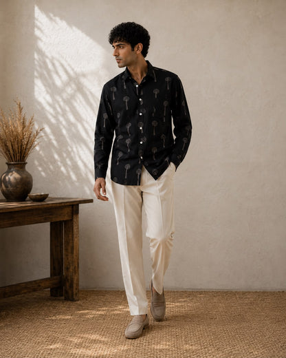 Black Baby's Breath Men's Shirt