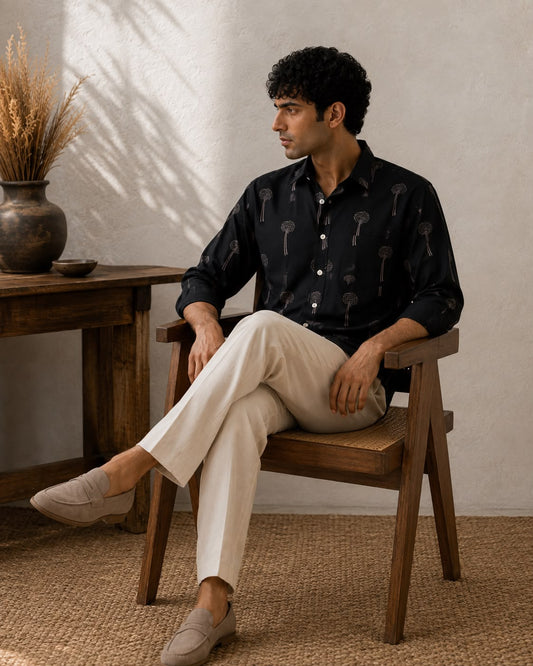 Black Baby's Breath Men's Shirt