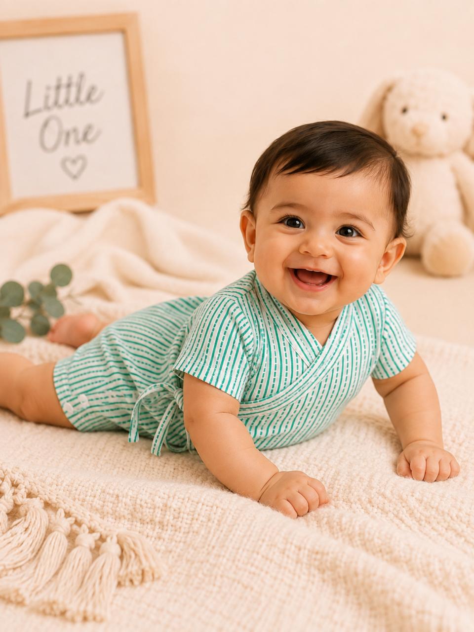 Mint Meadow Wrap Romper