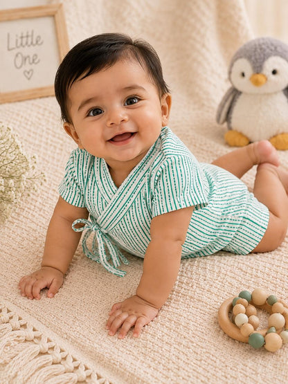Mint Meadow Wrap Romper