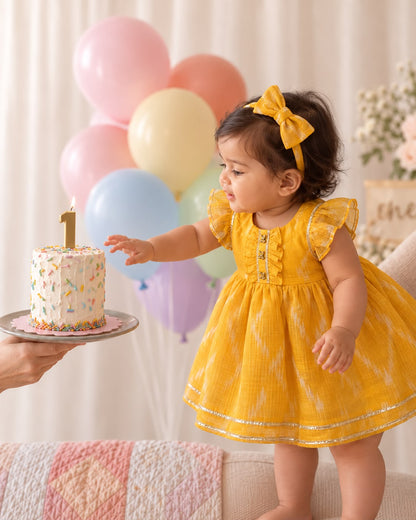 Newborn Yellow Jamna Set