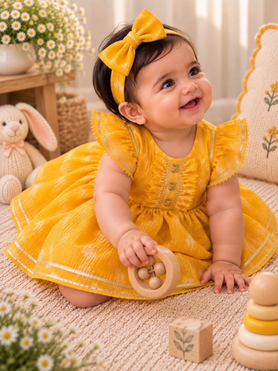 Newborn Yellow Jamna Set