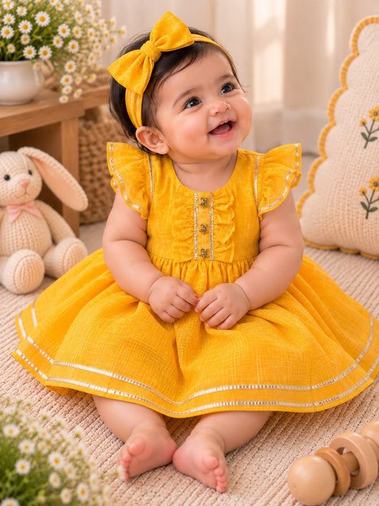 Newborn Yellow Jamna Set