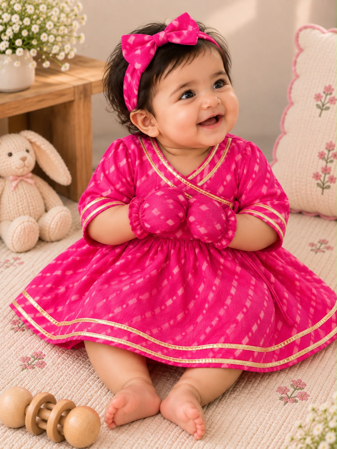 Newborn Pink  Jamna Set
