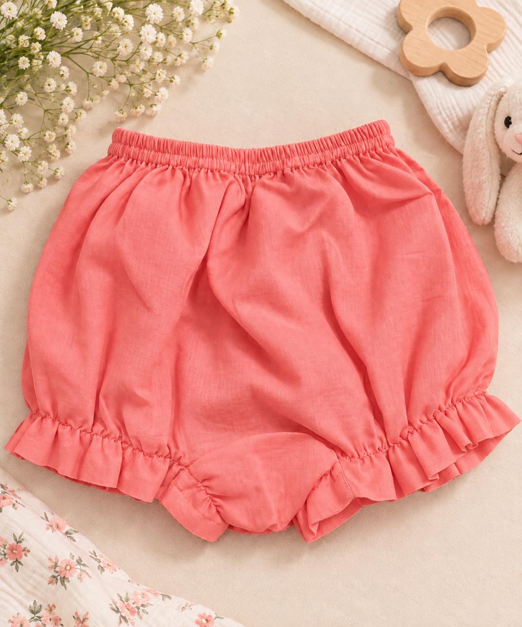 Newborn Coral Pink Jamna Set