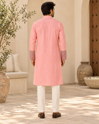 Gulabi Jaal Kurta