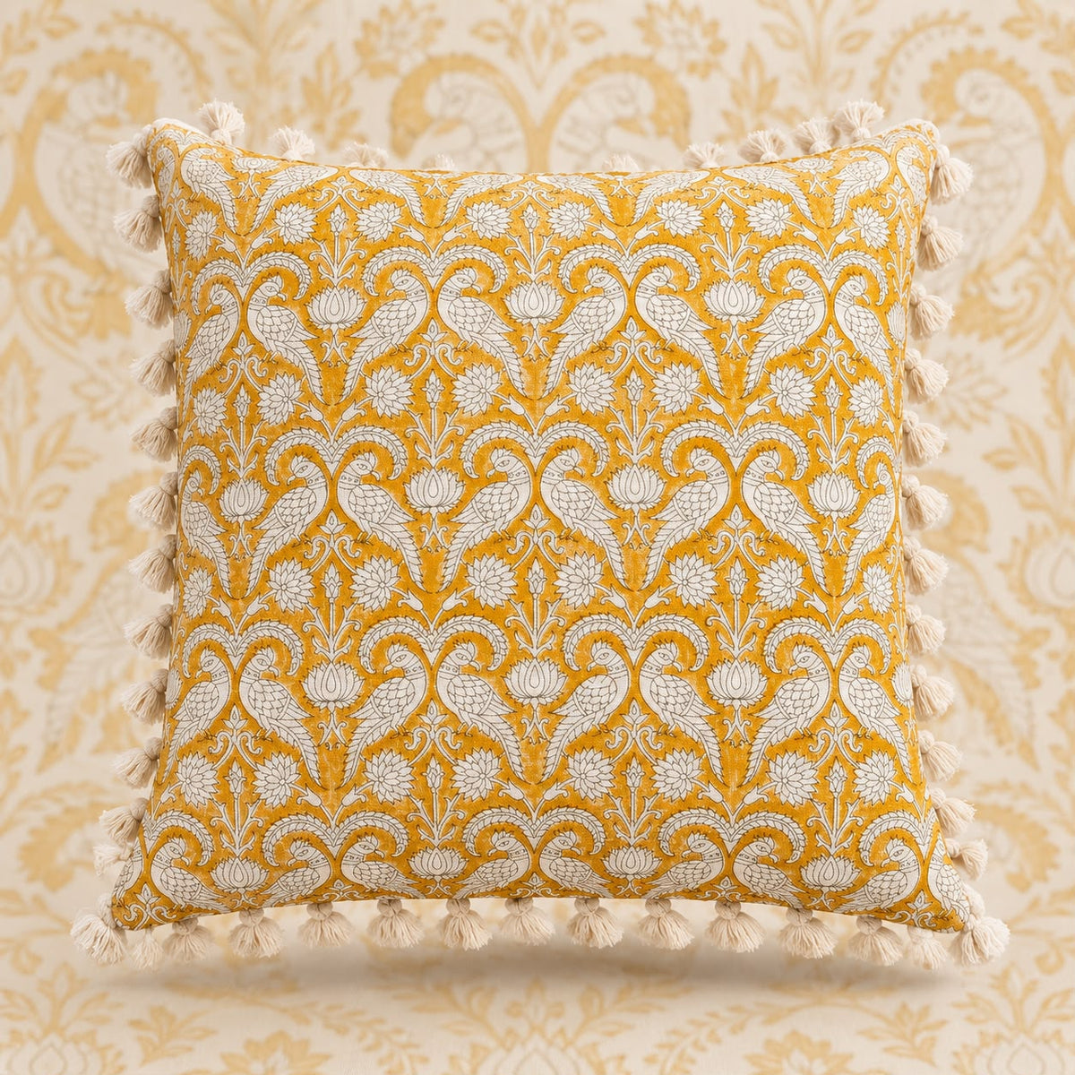 Yellow Parrot Cushion Cover Set