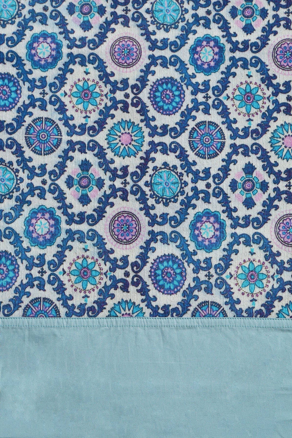 Space Blue Hexagon Cotton Bedcover