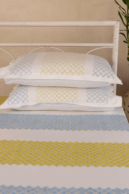 Turkish Lime Diamond Bedsheet - Adya