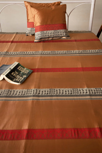 Spice Brown Cotton Bedcover
