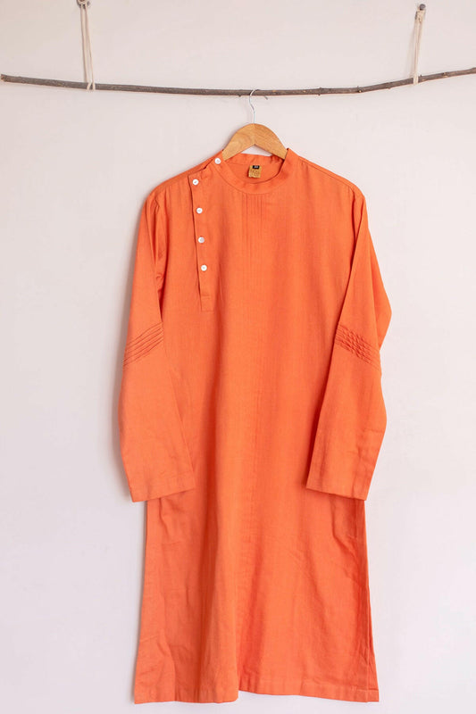 Orange Men's Kurta