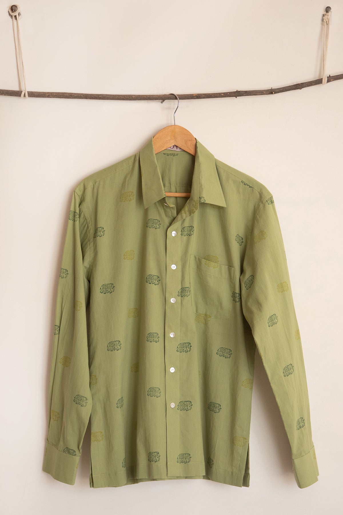 Olive Green Men's Shirt