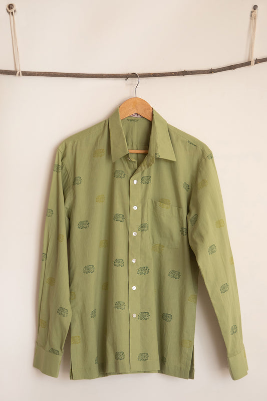 Olive Green Men's Shirt