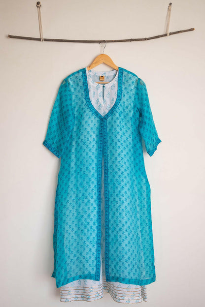 Purist Blue Chanderi Kurta