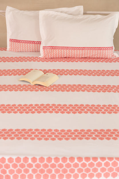 Red Maple Honeycomb Bedsheet