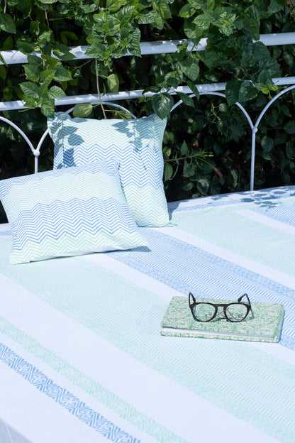 Purist Blue Cotton Bedcover